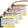 CHUNCAIL 4 batterie ai polimeri di litio 3,7 V 3200 mAh 124050 ricaricabili con connettore JST