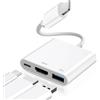 Quevati Adattatore HDMI OTG per 1Phoe, adattatore HDMI AV digitale 1080P con presa USB e porta di ricarica, compatibile con 1Phoe 14131211XSXRX876, supporto unità flash USB, tastiera MIDI