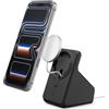 Spigen MagFit Stand Supporto di Ricarica Compatibile con Caricabatterie MagSafe 25W (2025-2024) / Samsung Caricatore Wireless 25W (2026) Compatibile con iPhone, AirPods, Samsung Galaxy - Nero