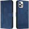 Bravoday Cover per iPhone 13 PRO Max, Flip Custodia in Pelle PU Portafoglio Custodia per iPhone 13 PRO Max, con Slot per Schede, Blu