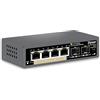 Ztyuav Switch Ethernet 2.5G non gestito a 6 porte con 4 porte RJ-45 Base-T da 2,5 G, 2 x 10G SFP+, velocità delle porte: auto-negoziazione 100/1000/2500Mbps, VLAN a una chiave, Plug & Play, senza