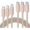 Quntis Cavo USB C a Lightning MFi certificato 123M, caricabatterie rapido per iPhone 12 13 Mini 11 Pro X XR XS Max 8 iPad Pro 2018 Air 2019, cavo C-Lightning nylon oro