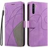 hdqICase Compatibile con OPPO A91 - Custodia Sottile Bicolore con Morbida Pelle Tatto e TPU, Slot per Schede Cover