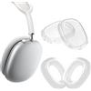 kwmobile Cover Cuffie Compatibile con Apple AirPods Max/AirPods Max 2 - Copri Cuffie Set 2 in 1 - Antigraffio in Silicone TPU per Cuscinetti Cuffie - trasparente