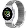 GIOPUEY Nylon Cinturini Compatibile con COROS Pace 4, Traspirante Sport Loop Cinturino in Morbido Nylon Intrecciato, Donne Uomo - Grey