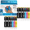 LOSMANN Cartucce compatibili per Canon PGI-570 XL CLI-571 XL per Pixma PIXMA TS5050 MG5700 MG5750 TS5055 MG6850 MG5753 MG6852 TS5051 TS6051 MG5751 MG6853 TS6050 TS5053 TS6052 MG5752 MG6851 (12-Pack)