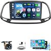 Roinvou 4+64G Android Autoradio per FIAT DOBLO 2015 YENI 2015 KASA 2015 CarPlay Android Auto, 9 Pollici IPS Touch Screen WI-FI GPS Bluetooth 32EQ FM/RDS SWC Telecamera Posteriore
