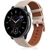 KeeFos 20mm Cinturino Compatibile con Amazfit Cheetah 2 Pro/T-Rex 3 Pro 44mm/Active 2 Square/Active 2/GTR Mini/GTR 42mm/GTS 4/4 Mini/3/Bip 3 Pro/3, Cinturini in Pelle per Donna Uomo