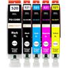 Amaprint 5 XL cartucce compatibili con Canon PGI 520 CLI 521 adatto per Pixma IP3600 IP4600 IP4700 MP540 MP550 MP560 MP620 MP630 MP640 MX860 MX870