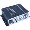 DollaTek LP-2020A Amplificatore HIFI per auto/famiglia audio con alimentatore 3A Compatibile con computer, telefoni cellulari o lettori MP3 DAC ecc - Nero