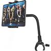 Cuxwill Spin Bike Mount Holder per tablet e telefono da 4-13, supporto per tablet a collo di cigno per tapis roulant ellittica, rotazione interna, bicicletta fissa, Kindle Fire, ecc