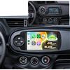VECHTEL 4G+64G Autoradio Android 15 per Toyota Yaris 2012-2017 (Manopola Clima Anello Argentato), 9 HD Schermo Tactile Stereo Auto co Carplay Android Auto senza Fili GPS WiFi Bluetooth FM RDS Camera