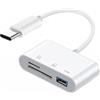 NFHK Adattatore per lettore di schede USB 2.0 tipo C USB-C a TF Micro SD SDXC USB femmina, compatibile con MacBook, laptop, tablet, telefono
