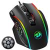Redragon MMO Gaming Mouse UP 16,000 DPI, 16 pulsanti programmabili Macro, mouse da gioco RGB con 12 pulsanti laterali, sintonizzazione del peso 8 * 2,4 g per PC Laptop MOBA FPS, M901K, nero