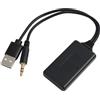 Riybyds 3.5mm 5.0 Adattatore AUX per Auto, Ricevitore Wireless, Ricevitore Bluetooth per Auto, Adattatore Bluetooth per auto USB 3.5mm, 5.0 Senza Fili Connettore
