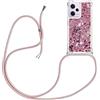 YAMCCCSE Custodia per Cellulare con Corda per Redmi Note 12 Pro 5G / Poco X5 Pro 5G Case, Liquido Sabbie Mobili Bumper TPU Cover con Collana Practical Stylish/Necklace Cordoncino Cordino Tracolla