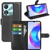 JIUNINE Cover per Honor X5c Plus, Custodia Portafoglio Libro in Pelle Sintetica Antiurto Cover Flip Case con [Carta Fessura] [Supporto Stand] [Fibbia Magnetica], Nero