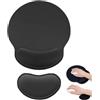 DKDDSSS Tappetino Mouse con Poggiapolsi, Tappetino per Mouse, Mouse Pad Ergonomico, Tappetini Mouse Supporto, Base di Gomma Antiscivolo, Mouse Pad per Computer, Ufficio, Notebook e Laptop, Nero