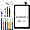ERYNK Per Kindle Fire HD 8 (HD 8 Plus Tablet 10th Gen 2020 [con funzione touch] Display in vetro frontale di riparazione [con adesivo OCA] [senza schermo LCD) con set di attrezzi