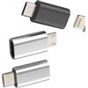 Aksenli Adattatore Micro USB Maschio a Lightning Femmina(3Pack)per iPhone Ricarica Cavo Jack compatibile per Samsung Galaxy S6 S7 edge+ Active note4 note5 A7 A11 Android Cellulare Caricabatterie Convertitore