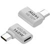 QIANRENON Estensore USB-C da 140 W, angolo 90°, 40 Gbps, USB4.0 C maschio-femmina, PD140W (28V5A)/8K a 60Hz, lega alluminio, per piattaforma