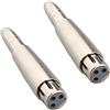 Jopto 2PCS 3 Pin XLR Femmina a 6,35 mm Femmina Jack Bilanciato Ad Audio Stereo Microfono Adattatore in Metallo Convertitore Connettore