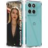 ISOI - Cover compatibile con Motorola Edge 60 Fusion Custodia, con Paraurti Airbag Antiurto Protezione Completa, Case Protettiva in Silicone TPU Ultrasottile e Morbido - Trasparente