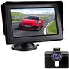 Jansite Telecamera Posteriore per Auto Telecamera di Retromarcia con Monitor LCD da 4,3, IP68 Impermeabile Fotocamera, Visione Notturna, Sistema di Assistenza al Parcheggio