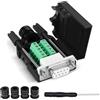 Oiyagai Connettore DB9 RS232 D-SUB Femmina Adattatore Porta Seriale 9 Pin DB9 COB Breakout Terminale con Custodia e Tubo di Collegamento, Versione Slim (Femmina con Vite)