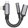 kwinfei Adattatore 2-in-1 USB-C, Adattatore USB C jack e L la 3,5mm con Carica Rapida 60W, Compatibile Smartphone 16/15/14/13/12/11 Serie e Android, Audio e Ricarica Simultanea, Design Compatto e Sicuro