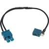 eMagTech Sostituzione dell'adattatore dell'antenna per auto Double Fakra compatibile con Volkswagen compatibile con Skoda Double Fakra Plug Antenna del veicolo Stereo Navigazione GPS Connettore 28 cm