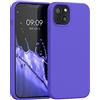 kwmobile Cover per iPhone 13 Custodia - Back Case per Smartphone in Silicone TPU - Protezione Gommata - blu viola