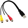 Xingdianfu Cavo USB a RCA, cavo USB 2.0 maschio a 3 prese RCA cavo adattatore AV composito per TV / PC