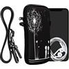 kwmobile Custodia in Neoprene con Zip per Smartphone - Portacellulare a Tracolla - Porta Cellulare da Collo Universale - Cover Borsa Telefono Amore