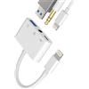 zoyuzan Adattatore USB Iphone Lightning a 3,5 mm Auricolare(3 in 1) Caricabatterie Jack Cable OTG 3.0 USB A Presa Camera Flash Charger Cuffia Accessorio per Apple 14 13 12 11 Pro Max 7 8 Plus X SE XS XR Ipad