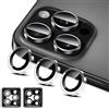 Liilaa Pellicola Fotocamera per iPhone 16 Pro/ 16 Pro Max, 2 Set Vetro Temperato Protezione Lente Pellicola, Antigraffio Durezza 9H, Protettiva individuali HD per l'obiettivo - Nero + Trasparente