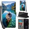 Haninsuze Cover per Samsung Galaxy S25 FE 5G Custodia Pelle Libro Portafoglio con Porta Carte Magnetica Protezione Antiurto Cuoio Flip Case Custodia per Samsung S25 FE, barca