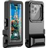 ibelief custodia impermeabile per snorkeling - subacquea touch screen universale per foto e video su iPhone 16/15/14 Pro Max e Samsung Galaxy S25/S24 Ultra fino a 6,9