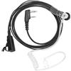 Jecdfs 1pcs microfono e telecomando parla/ascolta a 2 poli,Auricolare a 2 pin con microfono PTT per radio,Auricolari Radio Sound Tube,Auricolare Walkie Talkie con microfono, Telecomando Parla/Ascolta