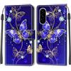 KENHONER Custodia per Samsung Galaxy A56, Farfalla | Portafoglio Pelle PU, Magnetica, Resistente Agli Urti, Scomparto Carte Credito, Pieghevole, Flip Libro, Motivo
