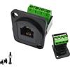 SHANFEILU RJ11 6P4C D-Type Montaggio a pannello Ethernet Extender CAT 3 Terminale senza saldatura Adattatore D-Type Keystone Connettore jack telefonico con vite nero