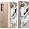 COQUE Custodia Galaxy Z Fold 6,Pellicola Protettiva Guscio Integrato Guscio Pieghevole All-Inclusive,Cover Telefono Pieghevole per Samsung Galaxy Z Fold 6 5G-Nebbia d'oro