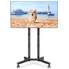 XINLEI Mobile TV con Ruote, Carrello TV da Pavimento per Schermi Piatti/Curvi 32-75 Pollici, Altezza Regolabile, Portata Max 40kg, VESA Max 600x400 mm