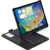kaitesi Tastiera girevole a 360 compatibile con iPad 10a generazione con tastiera retroilluminata con touchpad retroilluminato, tastiera pieghevole per iPad di 10a generazione (2022) da 11 pollici