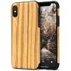 Tasikar Cover iPhone XS Max Custodia Ibrida in Legno e TPU Compatibile con iPhone XS Max (Teak)