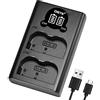 Generic DSTE EN-EL3E Batteria USB Dual Quick Charger con display LCD compatibile per Fujifilm NP-150, Olympus PS-BLM1 PS-BLM5, Minolta NP-400, Samsung SLB-1674, Pentax D-LI50