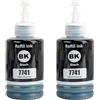 SHUOLEI 774 Inchiostro Compatibile con Epson 774 T7741 T774120 Flaconi di Inchiostro Multipack per EcoTank ET-3600 ET-4550 ET-16500 L1455 L605 L655 M100 M105 M200 M205 (2-Pack, Pigment 140 ML x 2)