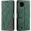 SONWO Cover per Oppo Realme C20 / Realme C11 2021, Flip Caso in PU Pelle Case Cover Portafoglio Custodia per Oppo Realme C20 / Realme C11 2021, [Kickstand] [Slot per Schede], Verde
