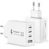 Pamker 2 Pack Caricatore USB C Multiplo, 4 Porte 50W Alimentatore USB C Spina USB Presa USBC Caricatore Type C Caricabatterie Rapido Spinotto USB Charger per iPhone 17 16 15 14 13 12 11 XS SE 8,iPad