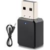 Aivane Adaptador USB Bluetooth Portatile Auto 5.1 con salida AUX y USB Adattatore Ricevitore Audio Plug and Play con cavo audio digitale da 3,5 mm per Audio, Cuffie, Microfono Incorporato e Stereo